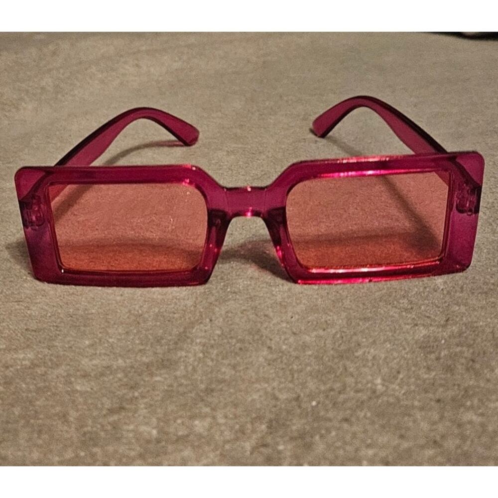Boutique Barbiecore Lolita Hot Pink Chunky Oversized Square Frame Sunglasses